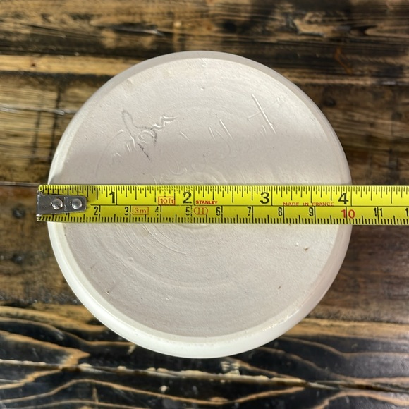 Pottery vessel with pouring spout.  Whimsical floral pattern. - Picture 8 of 14